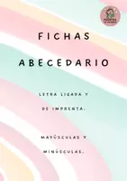 Vista previa - Hojas de trabajo - FICHAS ABECEDARIO. Letra ligada y de imprenta. - Portada