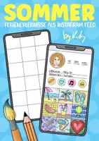 Vorschau - Arbeitsblätter - Sommerferien als Instagram Feed - Kunst für den Schulstart nach den Ferien - Deckblatt