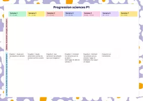Aperçu - Outils du professeur - Progression sciences P1 - Page de couverture