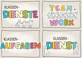 Vorschau - Bildkarten - Diensteschilder - Classroommanagement: Comic Stil - Seite 3