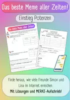 Vorschau - Arbeitsblätter - Einstieg/Erarbeitung zum Thema Potenzen - Deckblatt