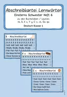 Vorschau - Stationenlernen - Abschreibkartei Lernwörter Einsterns Schwester 1 Heft 6 - Deckblatt