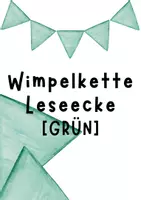 Vorschau - Poster - Wimpelkette Leseecke grün @teachwithjen - Deckblatt