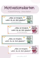 Vorschau - Bildkarten - Motivationskarte - Alles ist möglich! (Waschbärversion) - Deckblatt
