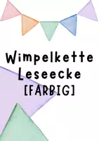 Vorschau - Poster - Wimpelkette Leseecke farbig @teachwithjen - Deckblatt