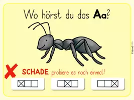 Vorschau - Stationenlernen - Buchstabeneinführung - Lautschulung - Wo hörst du das Aa? - Seite 3