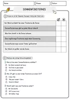 Vorschau - Arbeitsblätter - Sonnenfinsternis Arbeitsblätter mit Fragen + Lösungen AB - Seite 2