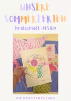Vorschau - Mal- und Bastelvorlagen - 🏖️🏐 Meine Sommerferien - im Beachball-Design - Deckblatt