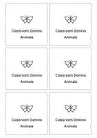 Vorschau - Spiele - Classroom Domino Animals: Vocabulary (English) - Seite 1