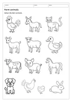 Vorschau - Arbeitsblätter - Colour the farm animals - Deckblatt