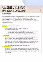 Vorschau - Anderer Materialtyp - Ziele für das Schuljahr (Schulstart, classroom management) - Seite 1