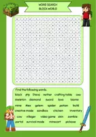Vista previa - Hojas de trabajo - Word search - Block World - Portada