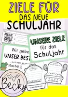 Vorschau - Arbeitsblätter - Ziele für das Schuljahr (Schulstart, classroom management) - Deckblatt