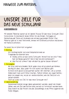Vorschau - Arbeitsblätter - Ziele für das Schuljahr (Schulstart, classroom management) - Seite 1