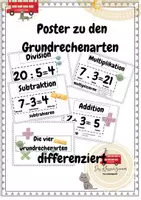 Vorschau - Fördermaterial/Inklusion - Die vier Grundrechenarten - Deckblatt