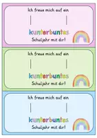 Vorschau - Mal- und Bastelvorlagen - Willkommensgeschenk - kunterbuntes Schuljahr - Seite 1