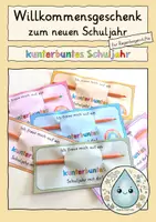 Vorschau - Mal- und Bastelvorlagen - Willkommensgeschenk - kunterbuntes Schuljahr - Deckblatt