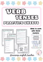 Vista previa - Hojas de trabajo - VERB TENSES PRACTICE SHEETS - Portada