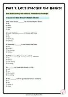 Vista previa - Hojas de trabajo - VERB TENSES PRACTICE SHEETS - página 2
