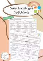 Vorschau - Test - Bewertungsbogen Gedichtvortrag | universelle Kopiervorlage - Deckblatt