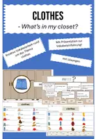 Vorschau - Arbeitsblätter - clothes - what's in my closet? - Deckblatt