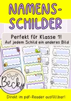 Vorschau - Anderer Materialtyp - Namensschilder, Etiketten für Fächer, Garderobe ... - Deckblatt