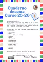 Vista previa - Para docentes: organización, planificación y formación - CUADERNO DOCENTE CURSO 2025-26 - Portada