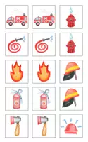 Vorschau - Spiele - Bildpaare finden - Thema Feuerwehr - Seite 1