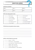 Vorschau - Arbeitsblätter - Question words (and questions with "be") - Seite 2
