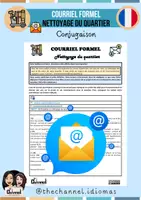 Vista previa - Hojas de trabajo - COURRIEL FORMEL – NETTOYAGE DU QUARTIER (Conjugaison) - Portada