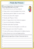 Vorschau - Arbeitsblätter - Präsens-Übungsheft für die 4. und 5. Klasse (Deutsch) - Seite 1