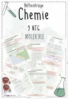 Vorschau - Präsentationen/Tafelbilder - III. Moleküle | Chemie 9 | Hefteinträge - Deckblatt