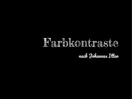 Vorschau - Arbeitsblätter - Farbenlehre: Unterrichtseinheit zu den Farbkontrasten - Seite 1