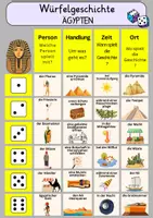 Vorschau - Arbeitsblätter - Würfelgeschichte Ägypten + Vorlage - Deckblatt