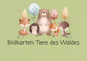Vorschau - Bildkarten - Wort-/Bildkarten "Tiere des Waldes" Sachunterricht - Deckblatt