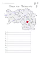 Vorschau - Arbeitsblätter - Arbeitsblatt: Flüsse der Steiermark - Deckblatt