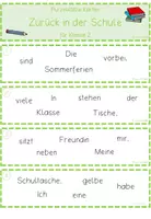Vorschau - Stationenlernen - Purzelsätze - Zurück in der Schule nach den Ferien - Seite 1