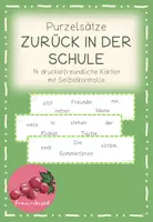 Vorschau - Stationenlernen - Purzelsätze - Zurück in der Schule nach den Ferien - Deckblatt