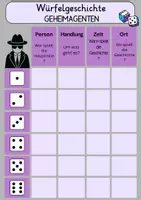 Vorschau - Spiele - Würfelgeschichte Geheimagenten + Vorlage - Seite 1