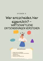 Vorschau - Stundenentwürfe - Arten von wirtschaftlichen Entscheidungen (Gruppenpuzzle) - Seite 1