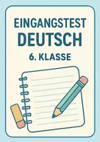 Vorschau - Test - Jahrgangsstufentest | Eingangstest Deutsch 6. Klasse - Deckblatt
