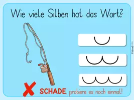 Vorschau - Stationenlernen - Buchstabeneinführung Aa - Silbenanzahl - In welcher Silbe ist das Aa? - interaktive PDF - Seite 3