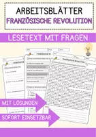 Vorschau - Arbeitsblätter - Französische Revolution Arbeitsblätter mit Fragen + Lösungen AB - Deckblatt