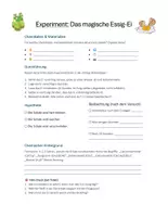 Vorschau - Unterrichtsreihen - Experiment "Ei in Essig" (inkl. Lösungen) - Deckblatt