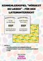 Vorschau - Spiele - "Würdest du lieber...?" – Kennenlernspiel Lateinedition - Deckblatt