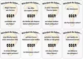Vorschau - Spiele - "Würdest du lieber...?" – Kennenlernspiel Lateinedition - Seite 1