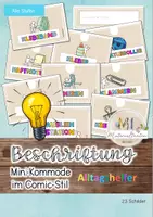 Vorschau - Bildkarten - Ausleihstation - Minikommode: classroommanagement im Comic Stil - Deckblatt