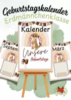 Vorschau - Bildkarten - Geburtstagskalender Erdmännchenklasse - Deckblatt
