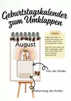 Vorschau - Bildkarten - Geburtstagskalender Erdmännchenklasse - Seite 1