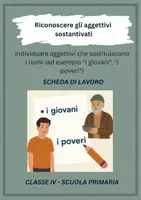 anteprima - Schede informative - Riconoscere gli aggettivi sostantivati - SL - Pagina di copertina